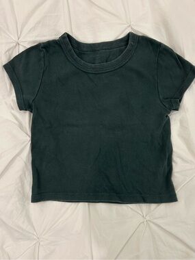 Brandy Melville Black Crop Tee